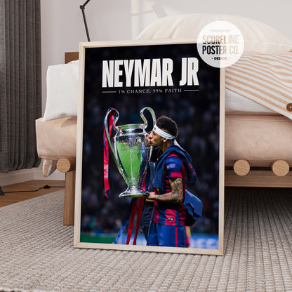 Neymar Jr 'Faith' Poster