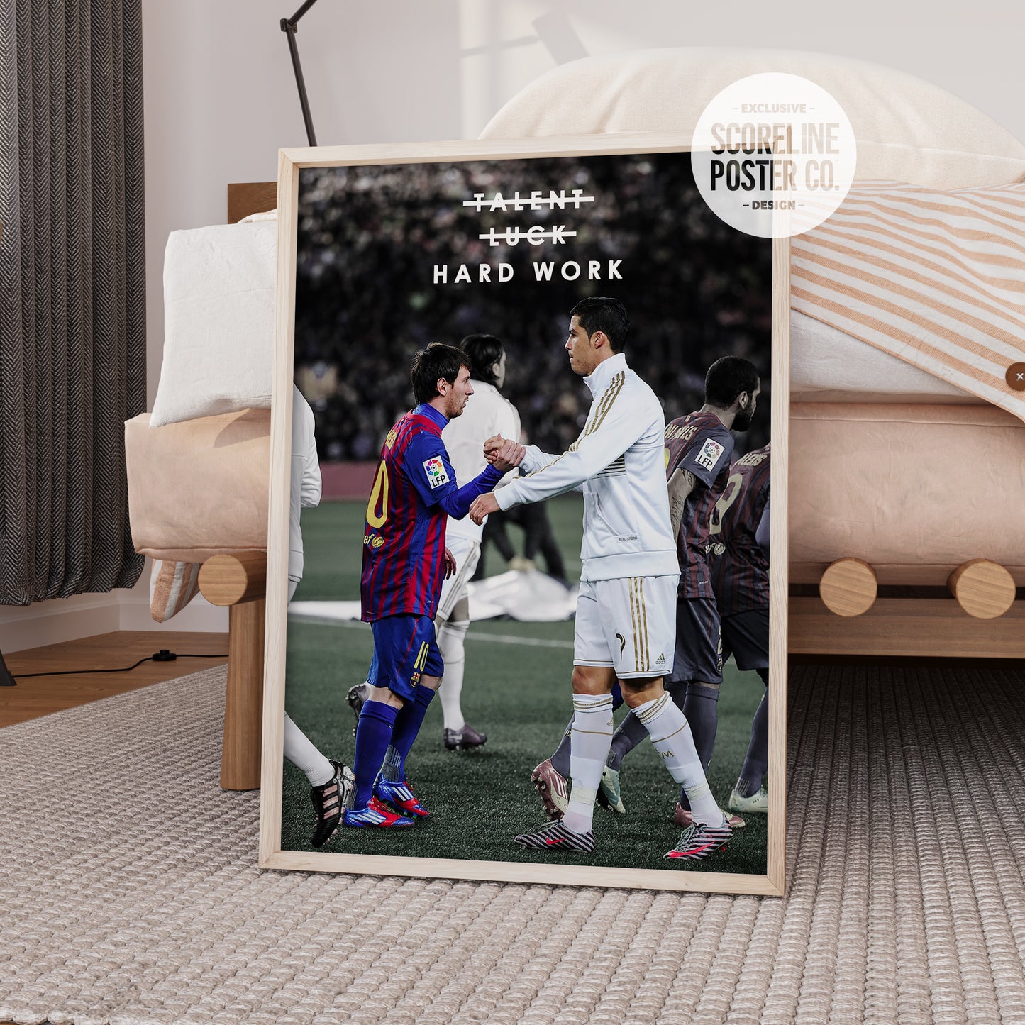 Messi & Ronaldo 'Hard Work' Poster