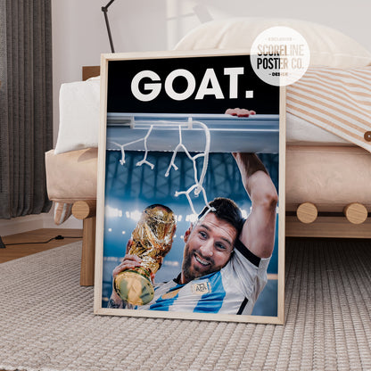 Lionel Messi 'GOAT' Poster