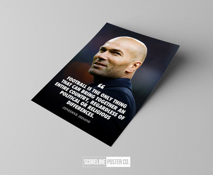 Zinedine Zidane 'Quote' Poster