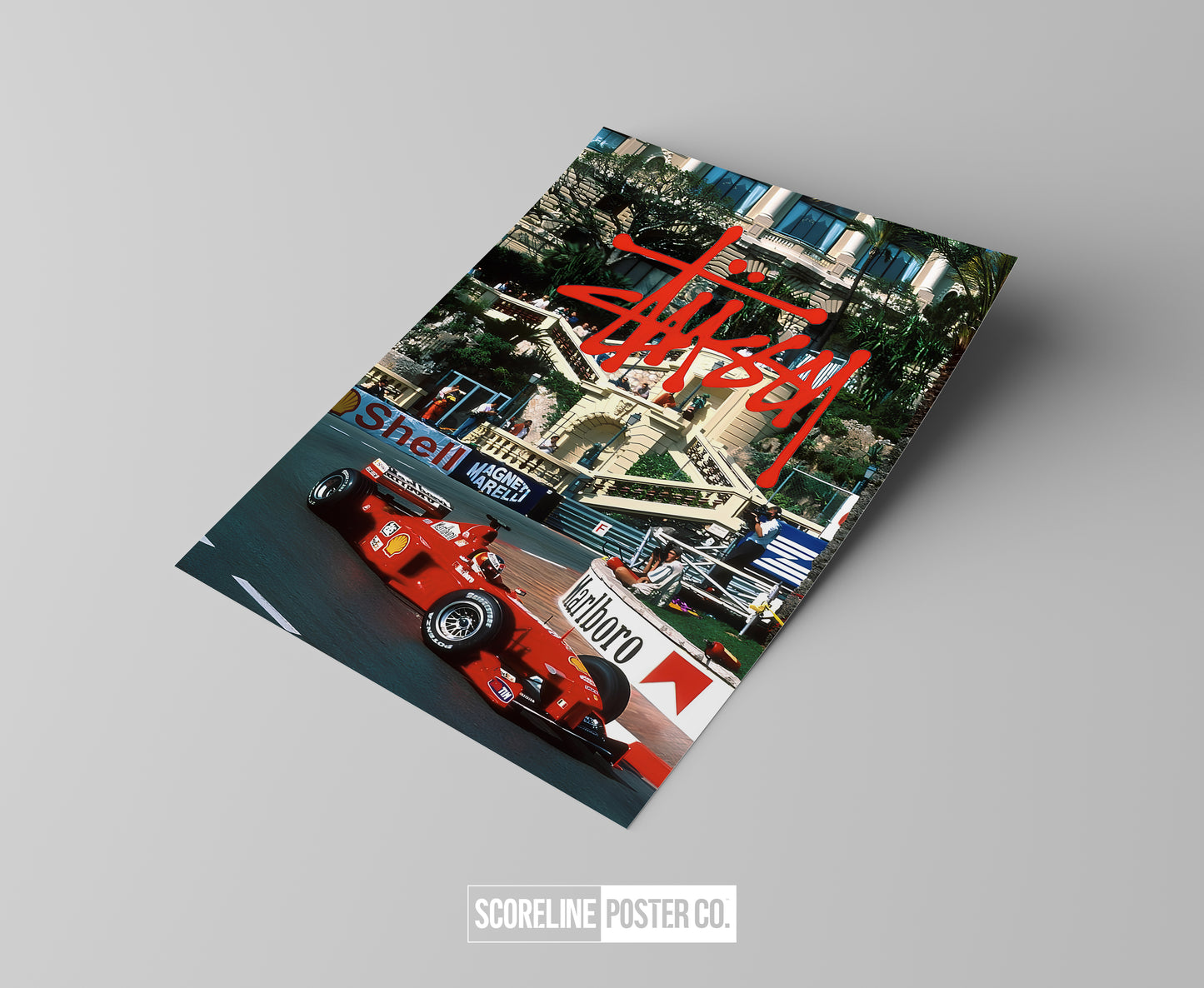 Stussy x Ferrari F1 Poster