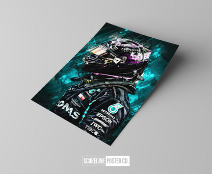 Lewis Hamilton Mercedes F1 Poster