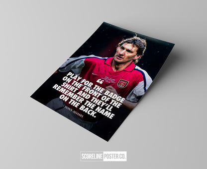 Tony Adams 'Quote' Poster