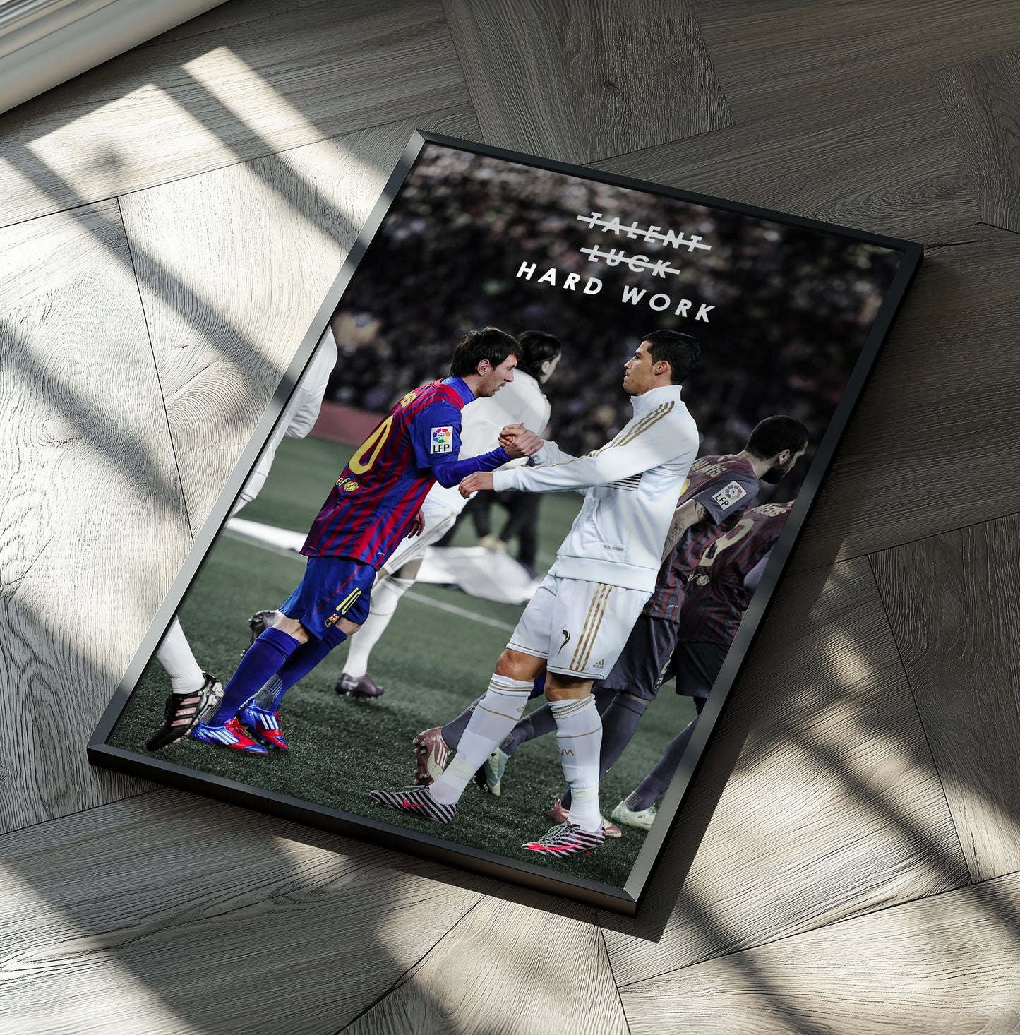 Messi & Ronaldo 'Hard Work' Poster