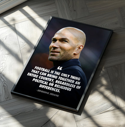 Zinedine Zidane 'Quote' Poster