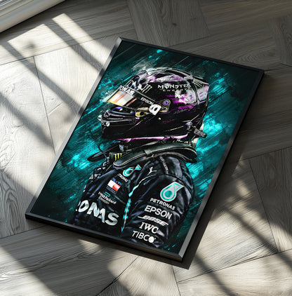 Lewis Hamilton Mercedes F1 Poster