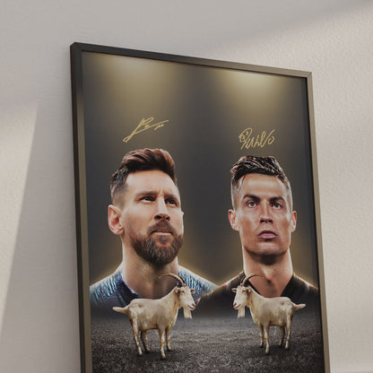 Messi & Ronaldo 'GOAT' Poster