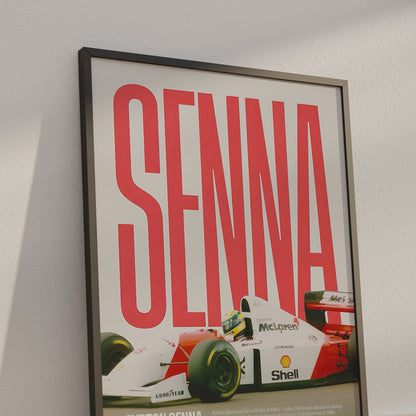 Ayrton Senna Vintage F1 Poster