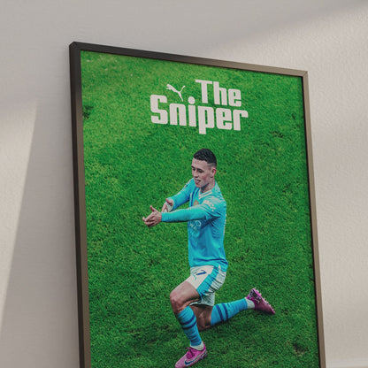 Phil Foden 'Sniper' Poster