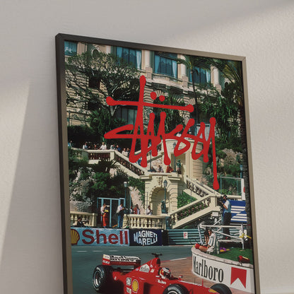 Stussy x Ferrari F1 Poster