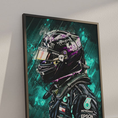 Lewis Hamilton Mercedes F1 Poster