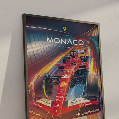 Monaco Grand Prix 2024 F1 Poster