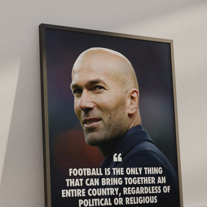 Zinedine Zidane 'Quote' Poster