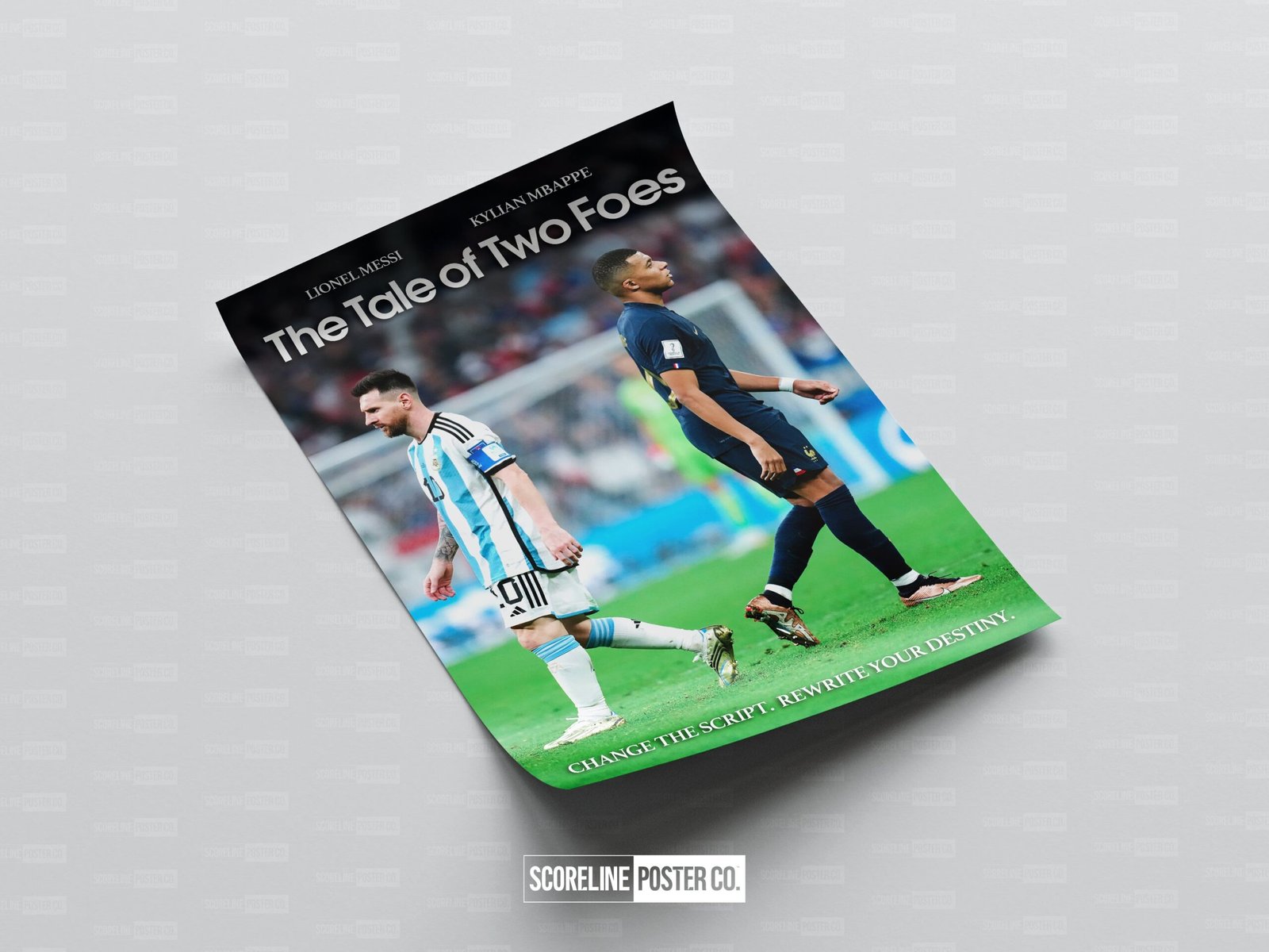 Lionel Messi & Kylian Mbappe 'Foes' Poster - Image 4
