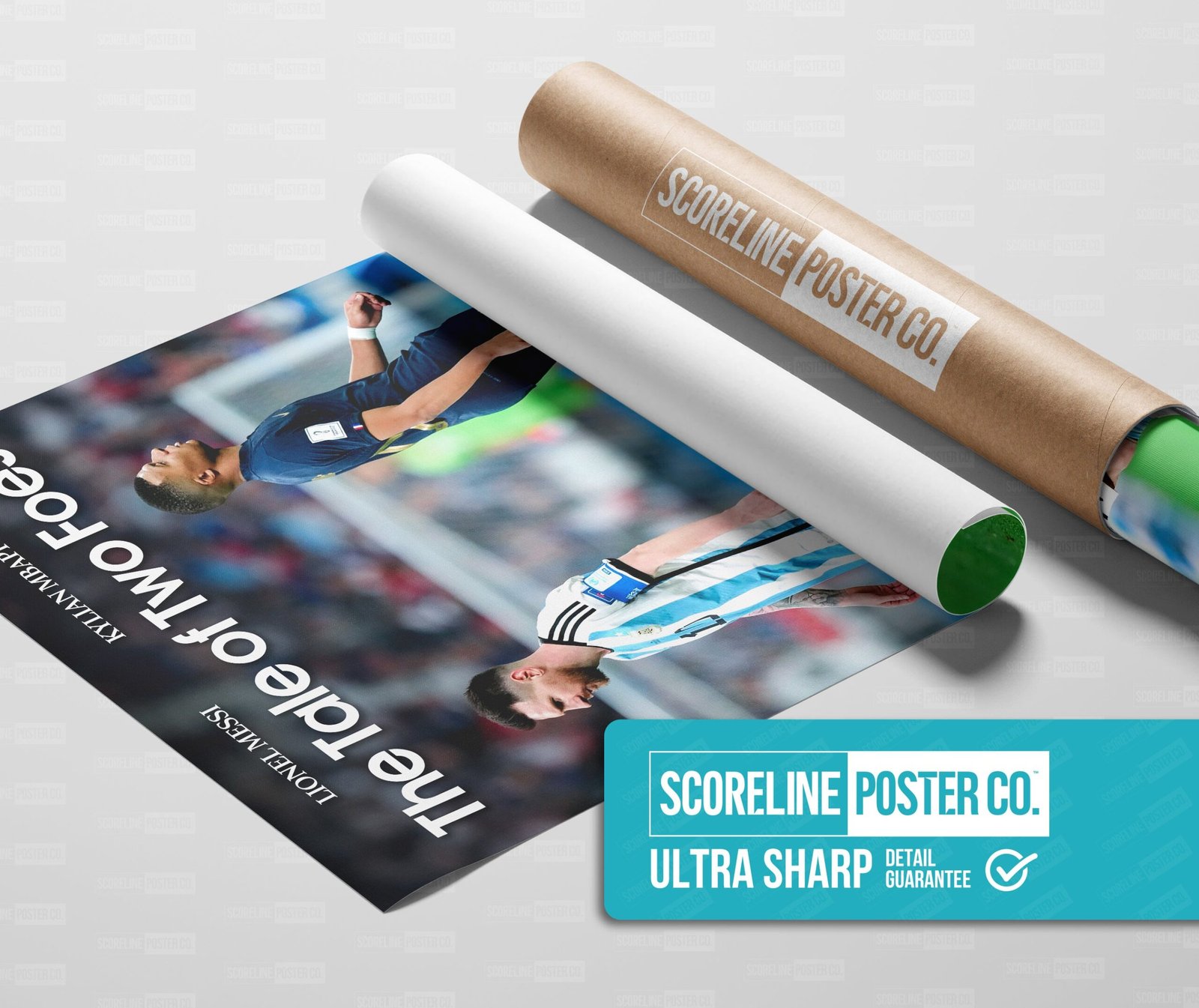 Lionel Messi & Kylian Mbappe 'Foes' Poster - Image 3