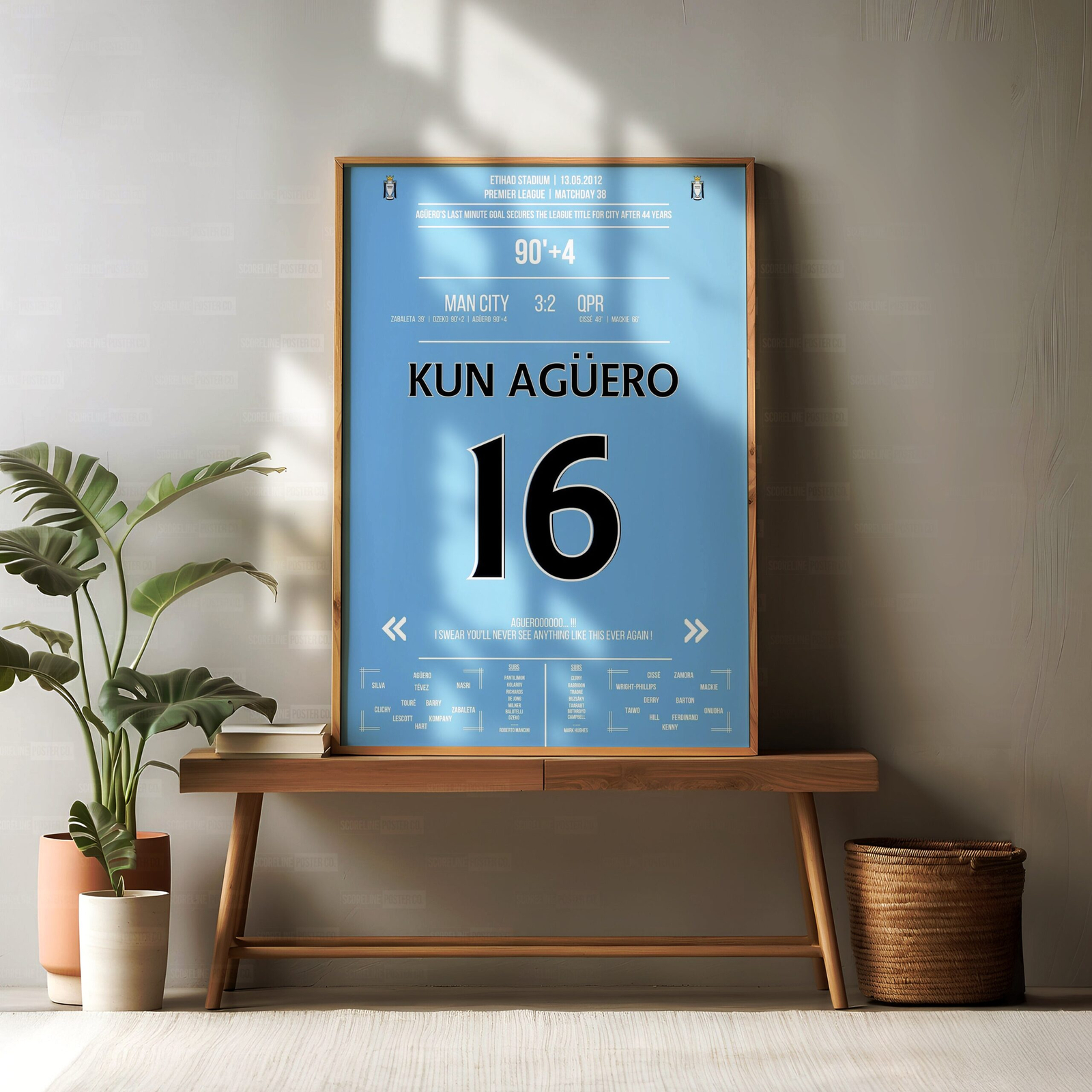 Sergio Aguero Shirt Poster - Image 2
