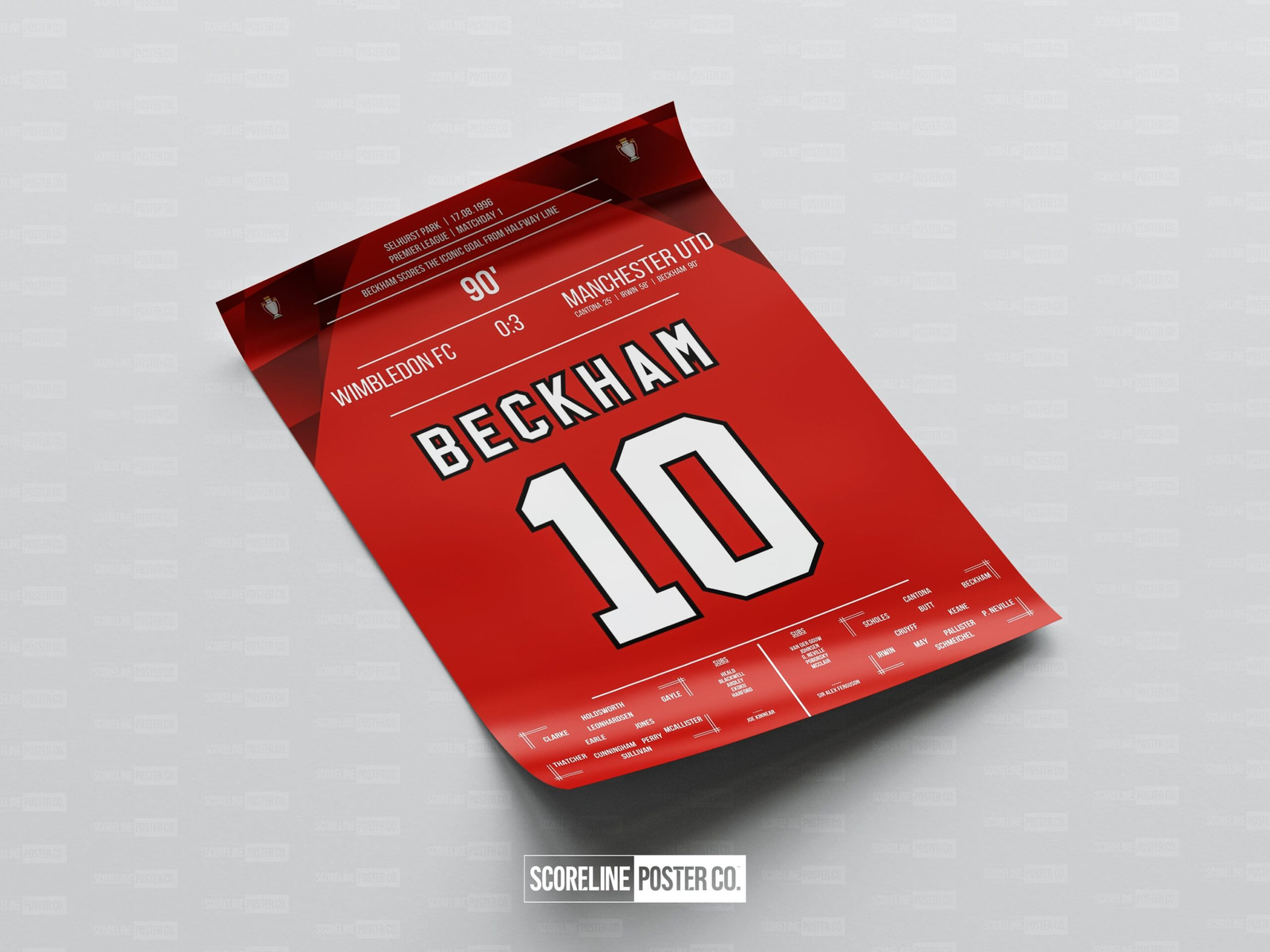 David Beckham Shirt Poster - Image 4