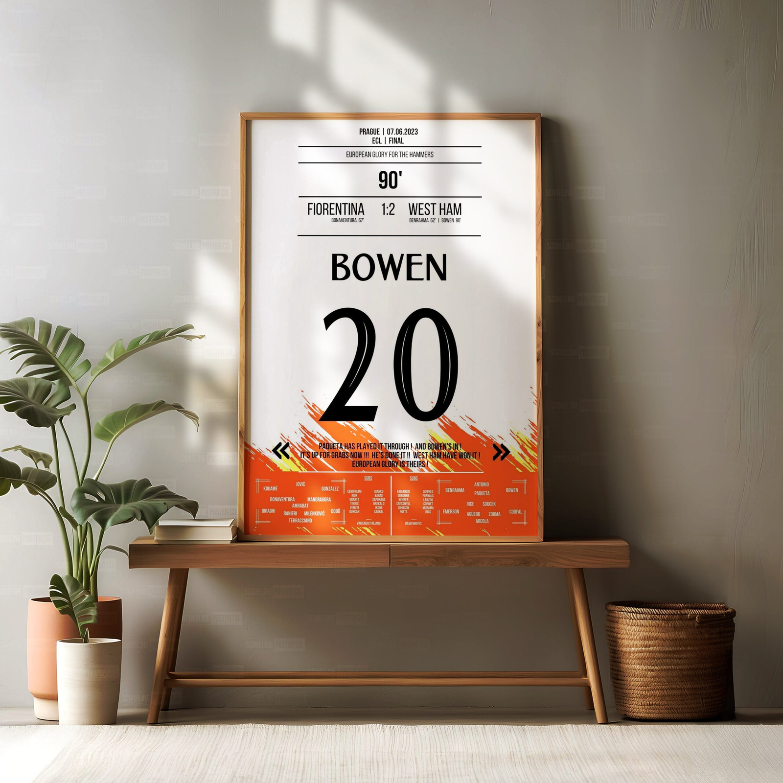 Jarrod Bowen Shirt Poster - Image 2