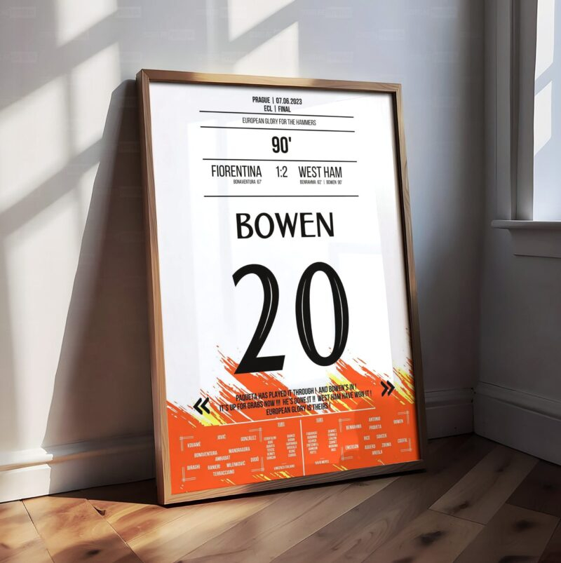 Jarrod Bowen Shirt Poster