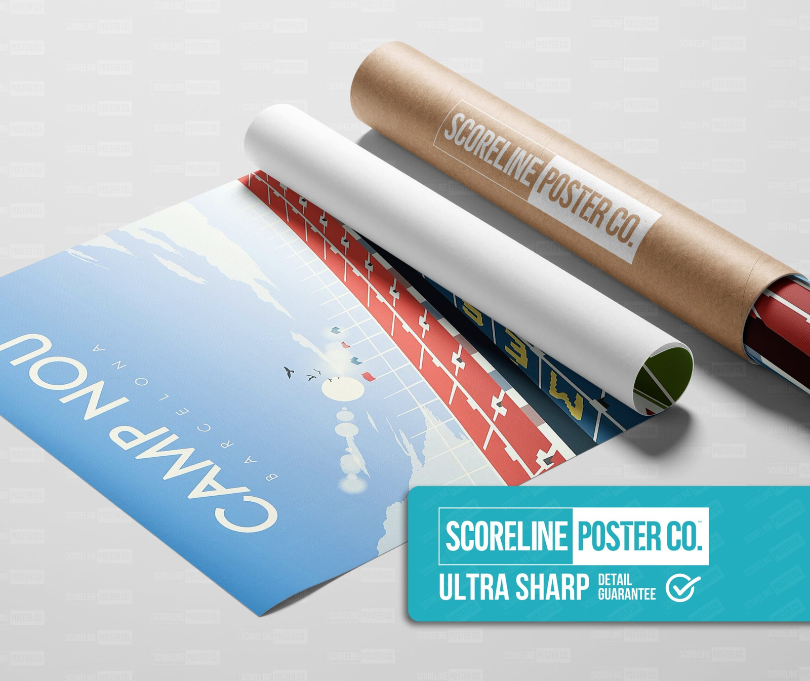 Barcelona 'Camp Nou' Minimalist Poster - Image 3