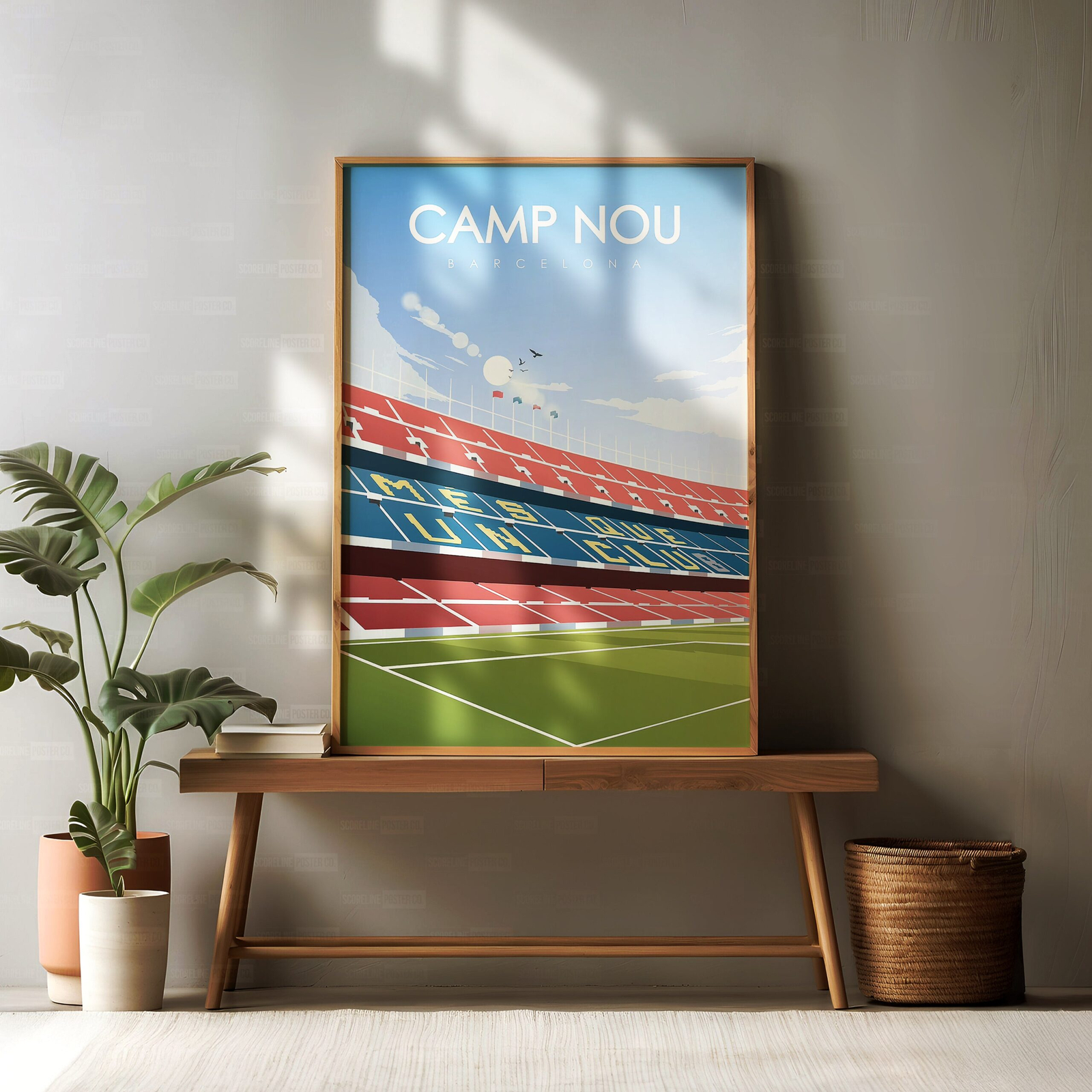 Barcelona 'Camp Nou' Minimalist Poster - Image 2