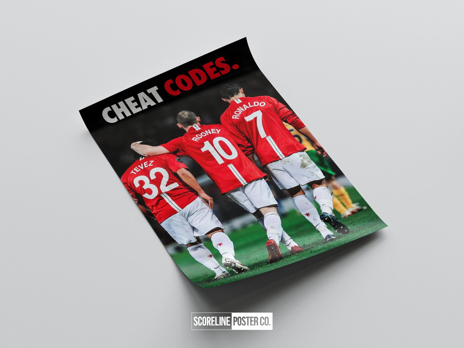 Tevez, Rooney & Ronaldo 'Cheat Codes' Poster - Image 4