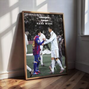 Messi & Ronaldo 'Hard Work' Poster