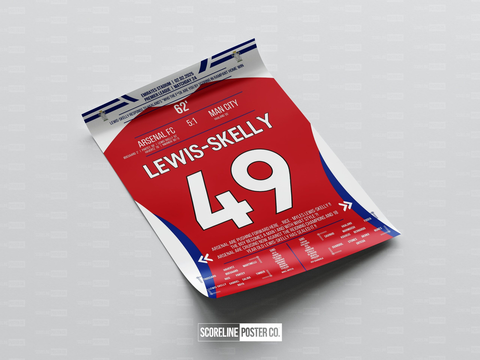 Myles Lewis-Skelly Shirt Poster - Image 4