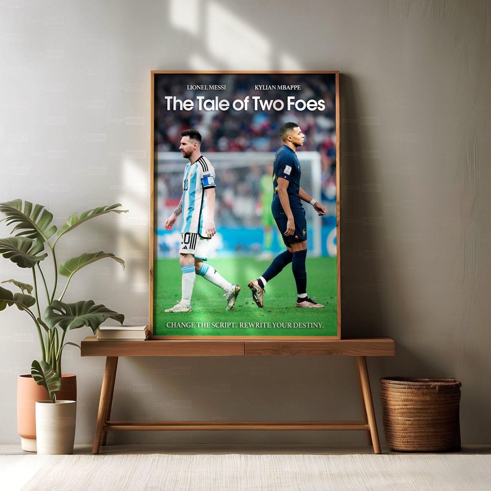 Lionel Messi & Kylian Mbappe 'Foes' Poster - Image 2