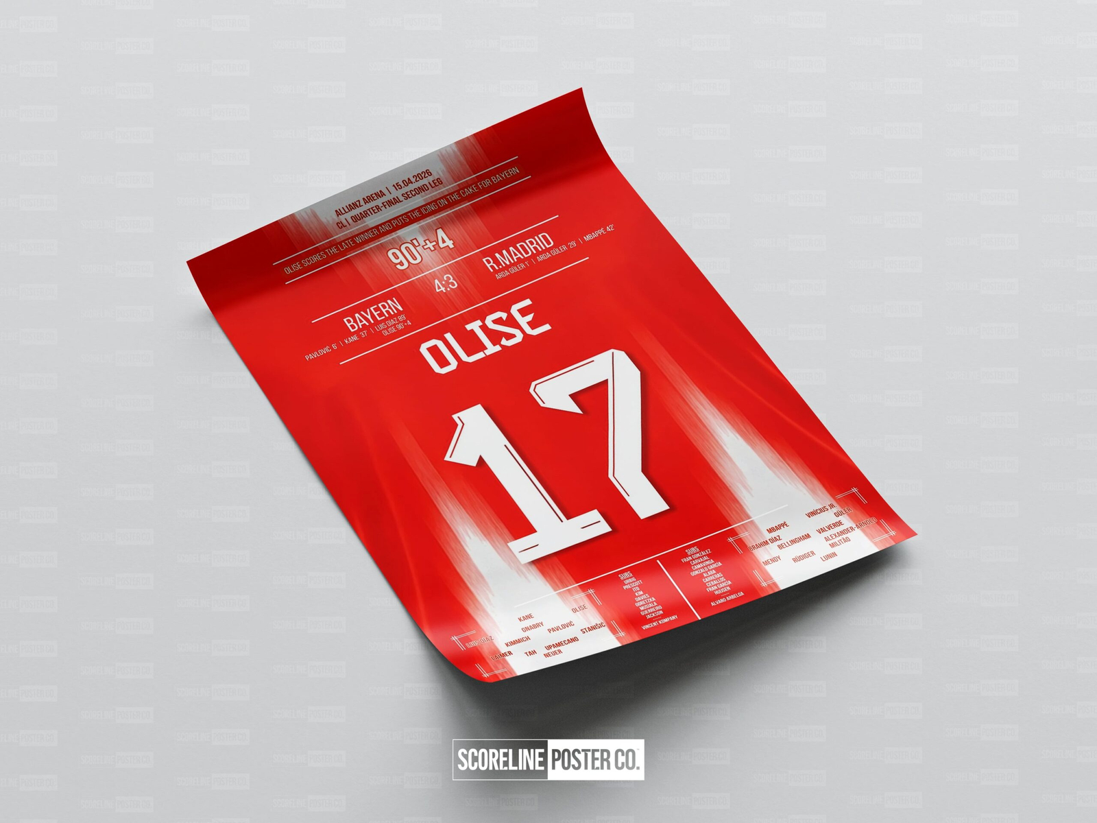 Michael Olise Shirt Poster - Image 4