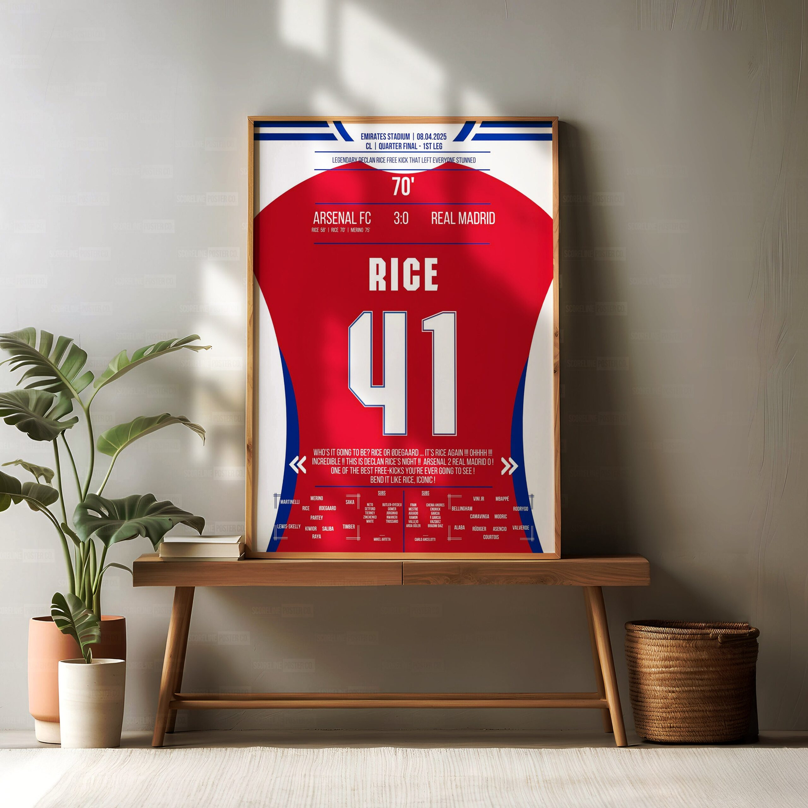 Declan Rice Shirt Poster - Image 2
