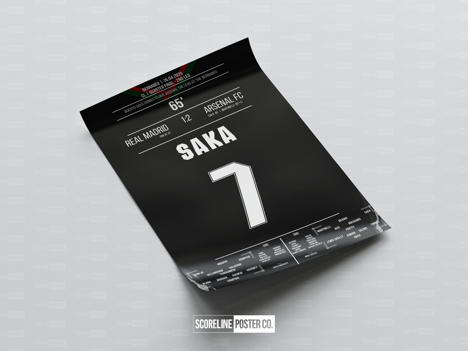 Bukayo Saka Shirt Poster - Image 4