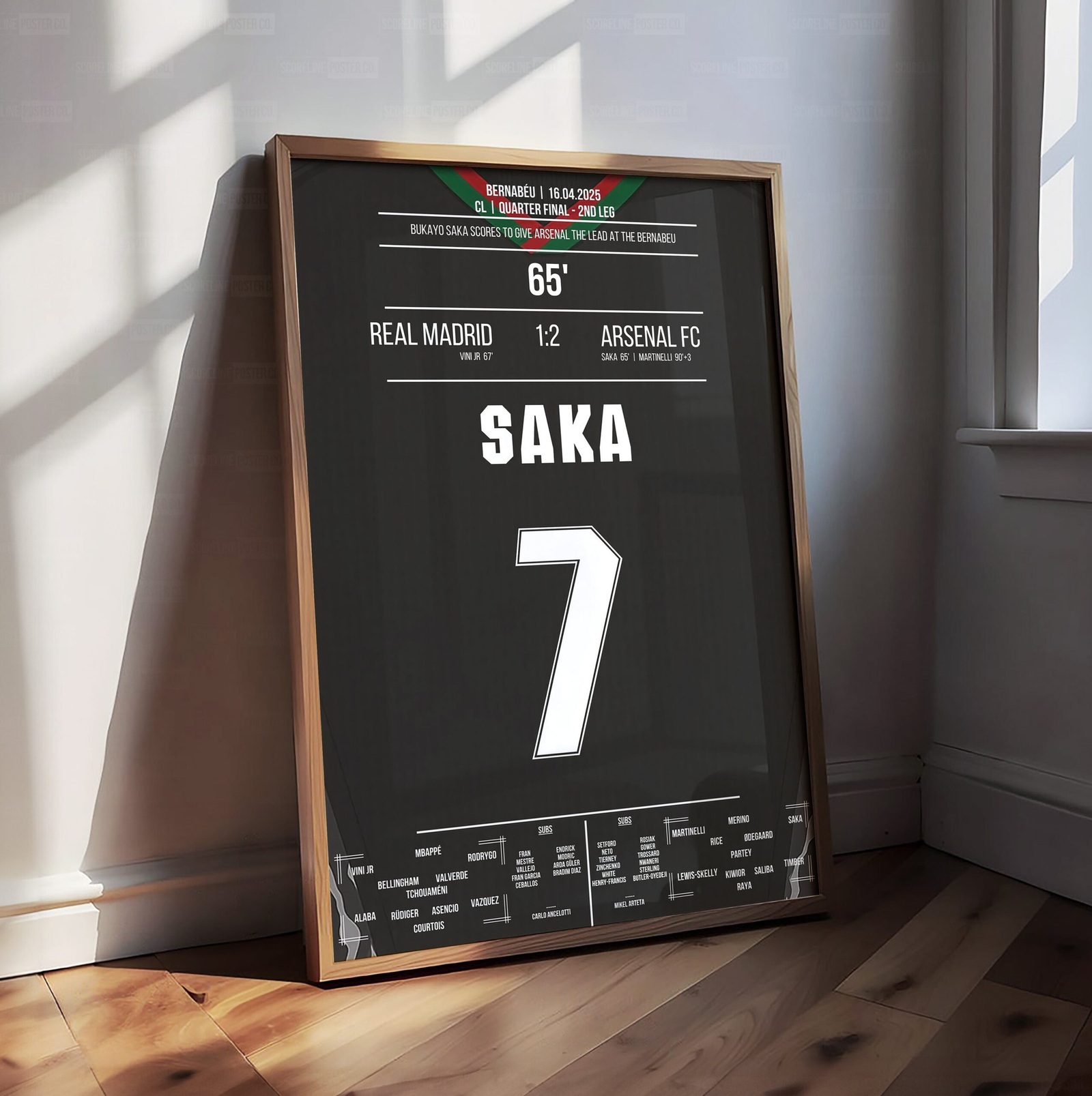 Bukayo Saka Shirt Poster