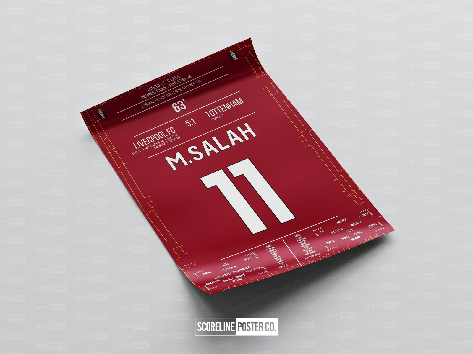 Mo Salah Shirt Poster - Image 4