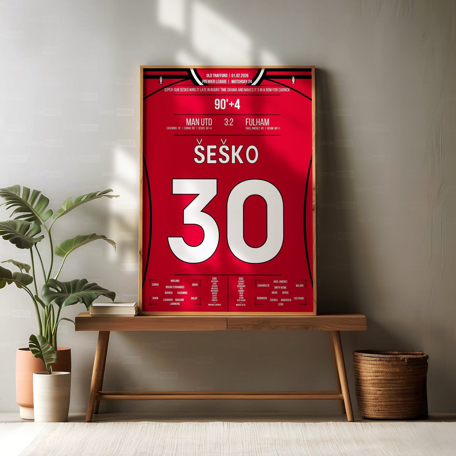Benjamin Sesko Shirt Poster - Image 2