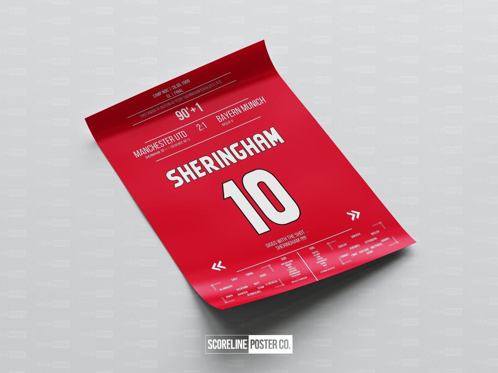 Teddy Sheringham Shirt Poster - Image 4
