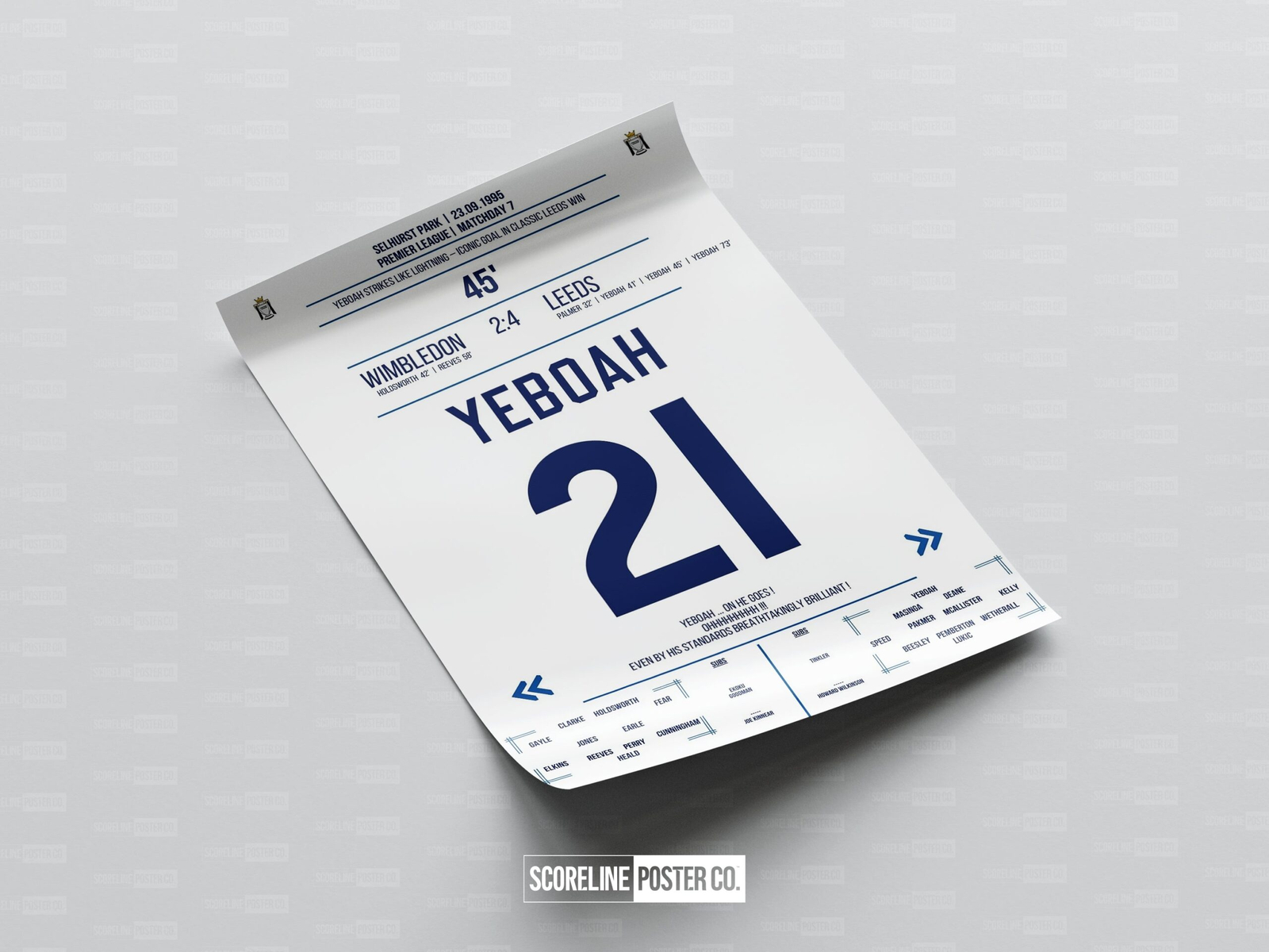 Tony Yeboah Shirt Poster - Image 4