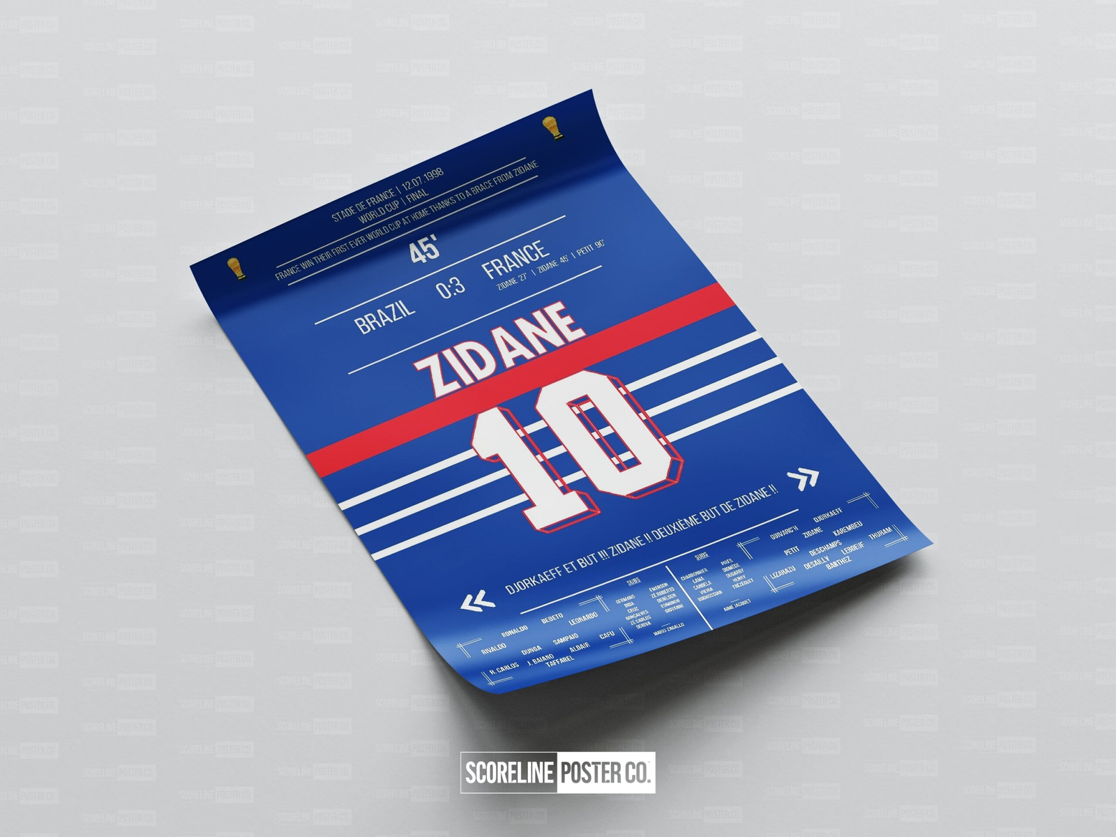 Zinedine Zidane Shirt Poster - Image 4