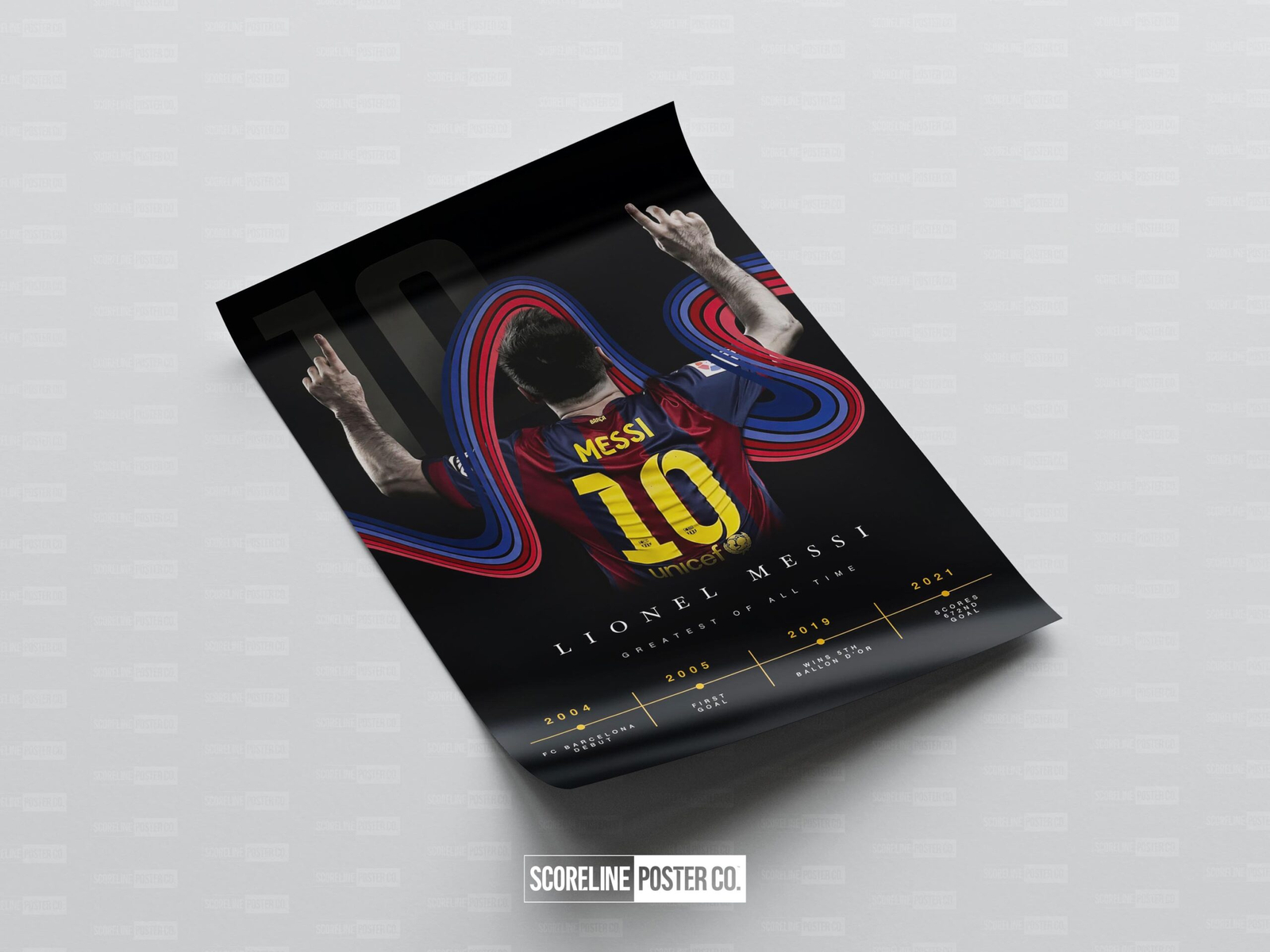 Lionel Messi ‘Barcelona Timeline’ Poster - Image 4
